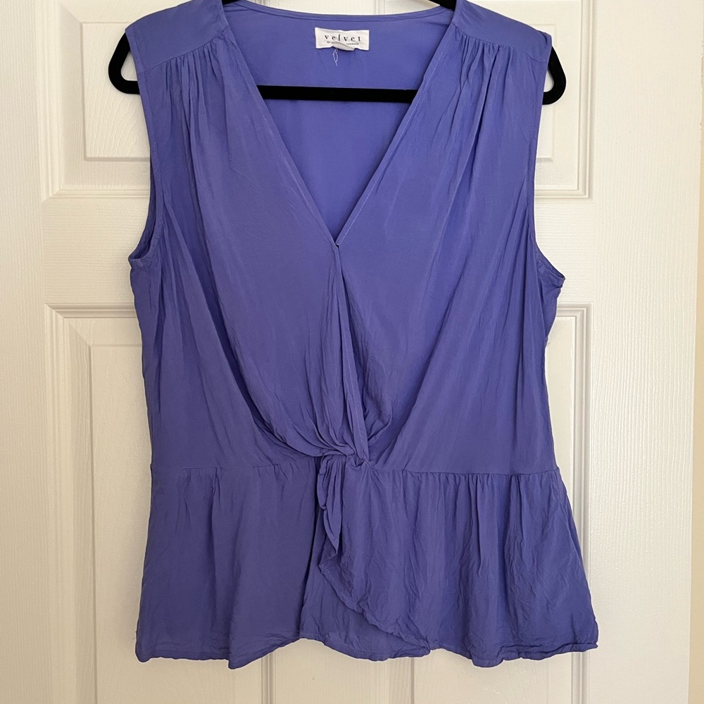 Velvet by Graham & Spencer Women's Purple Sleeveless Blouse